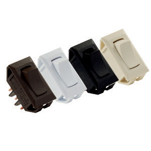White 12 Volt On/Off Switch, 5/pk