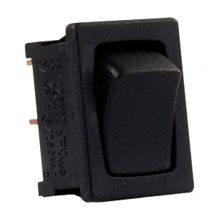 Black 12 Volt Mini On/Off Switch, 1/pk
