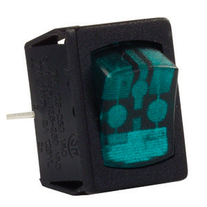 Green/Black 12 Volt On/Off Switch, 1/pk
