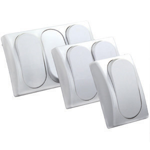 White Double SPST On/Off Switch