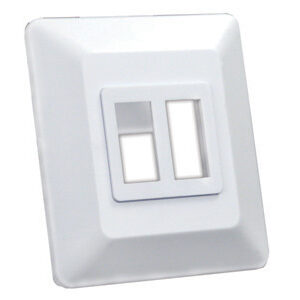 White Double Switch Base & Bezel