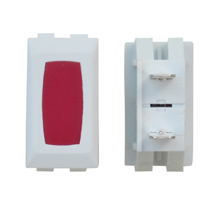 Ivory/Red 12V Indicator Lamp