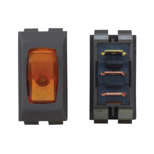 Brown 12 Volt Switch w/Amber Lamp