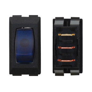 Black 12 Volt Switch w/Blue Lamp