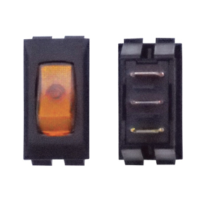 Black 12 Volt Switch w/Amber Lamp