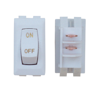 White/Gold On/Off Labeled 12 Volt Switch