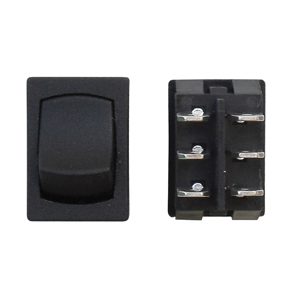Black On/On DPDT Mini 12 Volt Switch