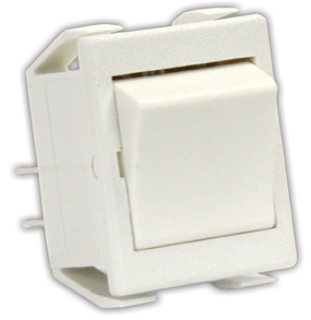 White SPST On/Off Switch, 1/pk