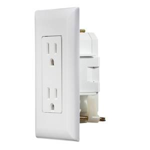 White Dual Outlet w/ Cover Plate