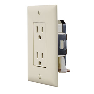 Ivory w/Cover Plate Dual Outlet