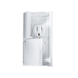 White Weatherproof Dual Outlet