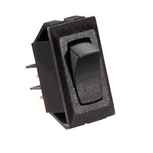 Black SPST Mom On/Off 10A Rocker Switch