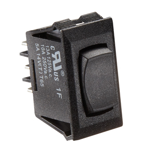Black Mom On/Off/On 10A Rocker Switch