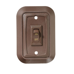3.53" x 2.39" Brown Single Switch w/ Wall Plate