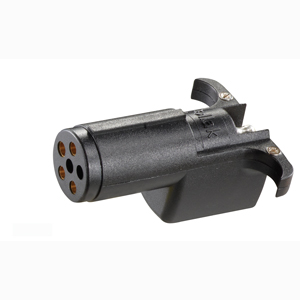 6-Round to 4-Flat Trailer Connector Adapter, Pkg
