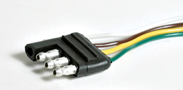 4-Flat Male End Trailer Connector w/ 25' Leads