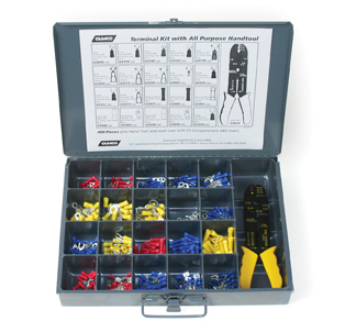 100/pk Red 22-18 Ga Vinyl Butt Connector