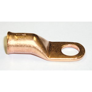 25/pk 6 Ga #3/8 Copper Ring Lug