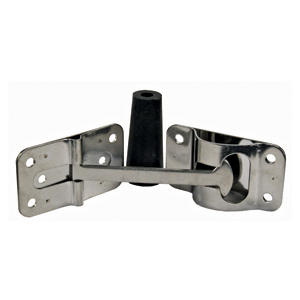 SS 4" Straight T-Style Entry Door Holder w/ Bumper