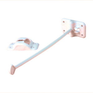 White Plastic 10" Straight T-Style Entry Door Holder
