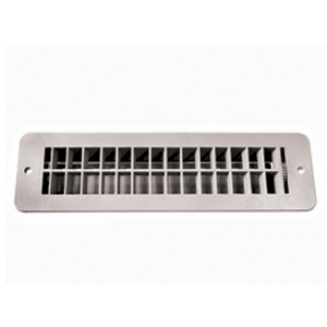 White 2-1/2" x 10" Floor Register w/ Damper