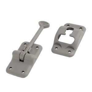 Gray Plastic 3-1/2" Straight T-Style Entry Door Holder