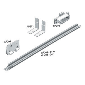 Grace Drawer Center Guide Repair Kit w/ 21-1/2" Metal Rail