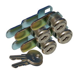 1-1/8" Std Key Compartment Lock, 4/pk