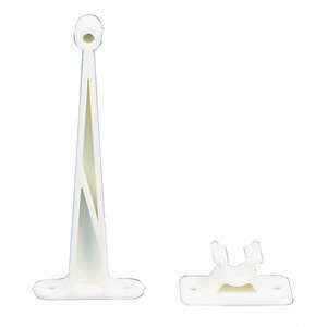 Colonial White Plastic 5-1/2" C-Clip Style Entry Door Holder