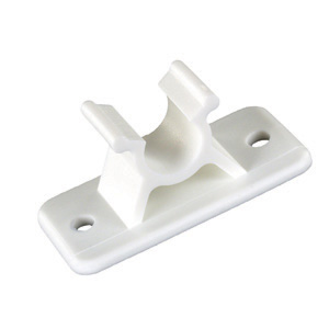 White Plastic Socket Only C-Clip Style Entry Door Holder, bulk