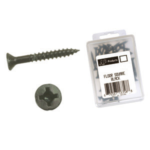 Black 8 x 1-1/2" Flat Head/Square Recess Screw, 250/bx