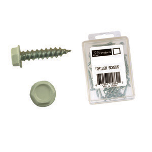 Colonial White 8 x 1" MH/RV Hex Washer Head Screw, 50/pk