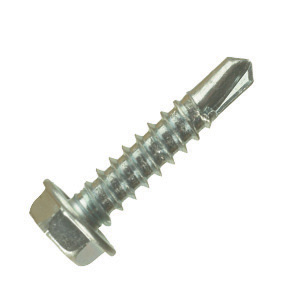 8 x 1-1/4" Zinc Self-Tap Hex Head Screw, 50/bx