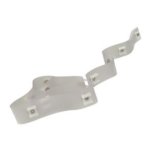 White 48" Type D Wall Mount 1/2 Glide Tape for Curtain Track