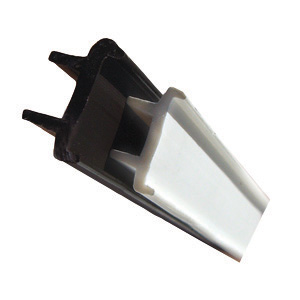 White 96" Type E Wall Mount Snap Tape for Curtain Track