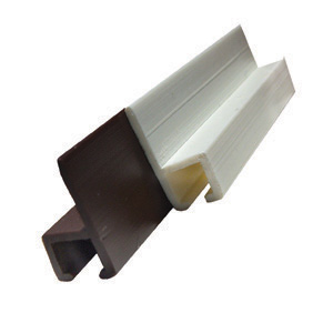 Brown 48" Type C Wall Mount Internal Slide Mount Curtain Carrier