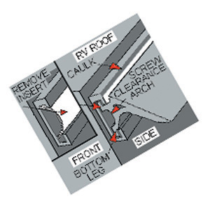 40' White Black Streak Relief Gutter Inserts