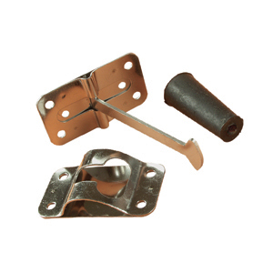 Stainless Steel 3-3/4" Straight T-Style Entry Door Holder w/ Bumper