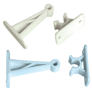 Polar White Plastic 5-1/2" C-Clip Style Entry Door Holder, Set