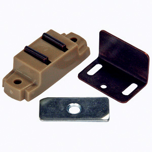 Tan Surface Mount w/ "L" & Flat Strikes Magnetic Catch, 1/pk