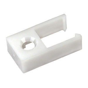 White Plastic Type D End Stop Curtain Carrier