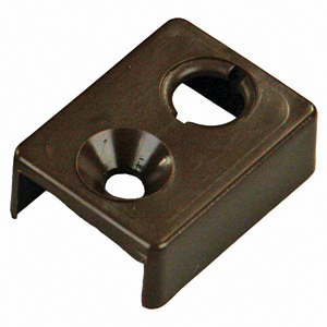 Brown Plastic Type E End Stop Curtain Carrier, 2/pk