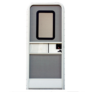 Polar White RH 24" x 68" Radius Entry Door