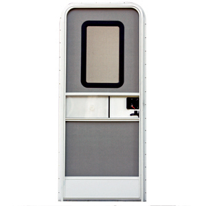 Polar White RH 24" x 72" Radius Entry Door