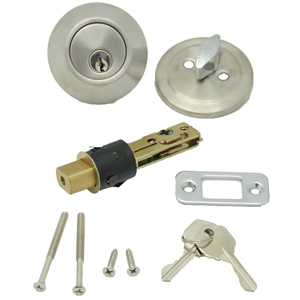 Polished Brass 2-3/8 or 2-3/4 backset Single Dead Bolt