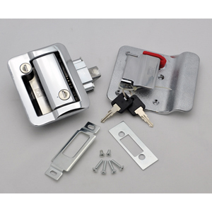White Rv Entrance Paddle Handle