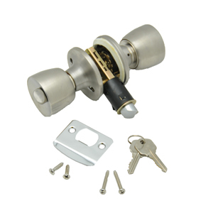 Entrance Knob Lock Set - Stainless Stel