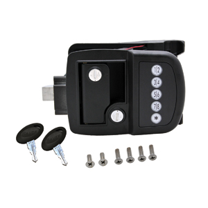 Black Electric Travel Trailer Lock