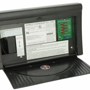 WFCO WF-8712-PB Black 12 Amp Power Center