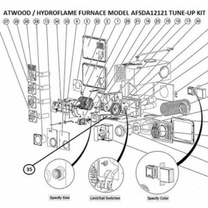Atwood AFSDA12121 Hydroflame Rv Furnace Tune Up Parts Kit